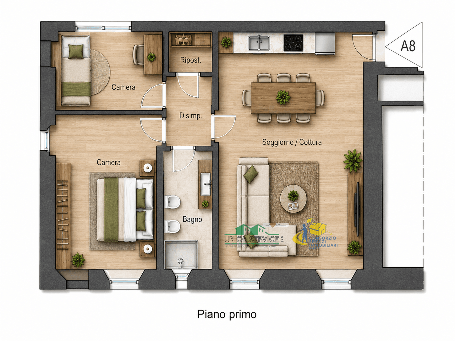 2 camere Collecchio · 10975 · foto 5